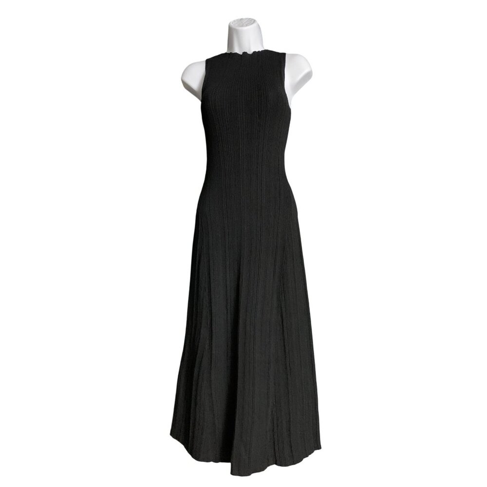 A New Day Womens Black Sleeveless Ribbed Knit Stretchy Maxi Dress - Picture 7 of 10